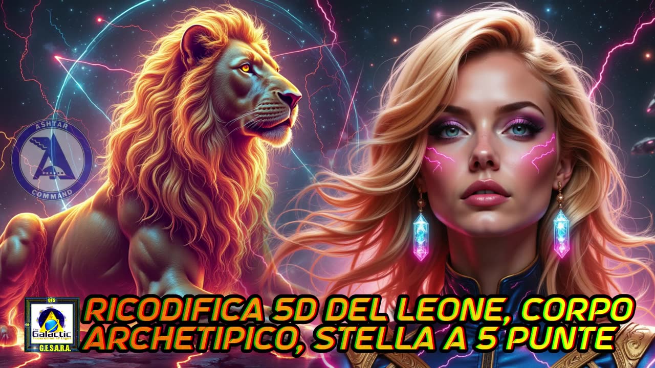 ✨⚡️✨ Ricodifica 5D del Leone, corpo archetipico, stella a 5 punte