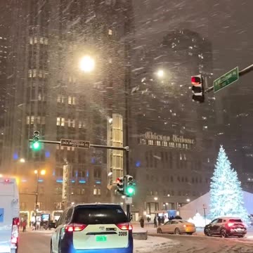 Chicago in snow.