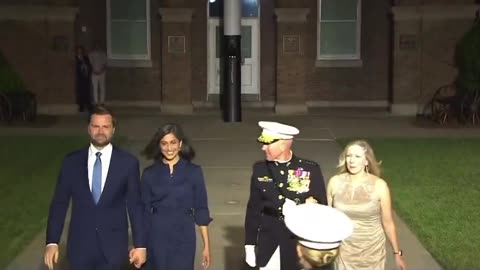Vice President JD Vance at United States Marine Corps evening parade as the guest of honor