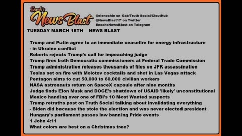 Tuesday, March 18, 2025 News Blast