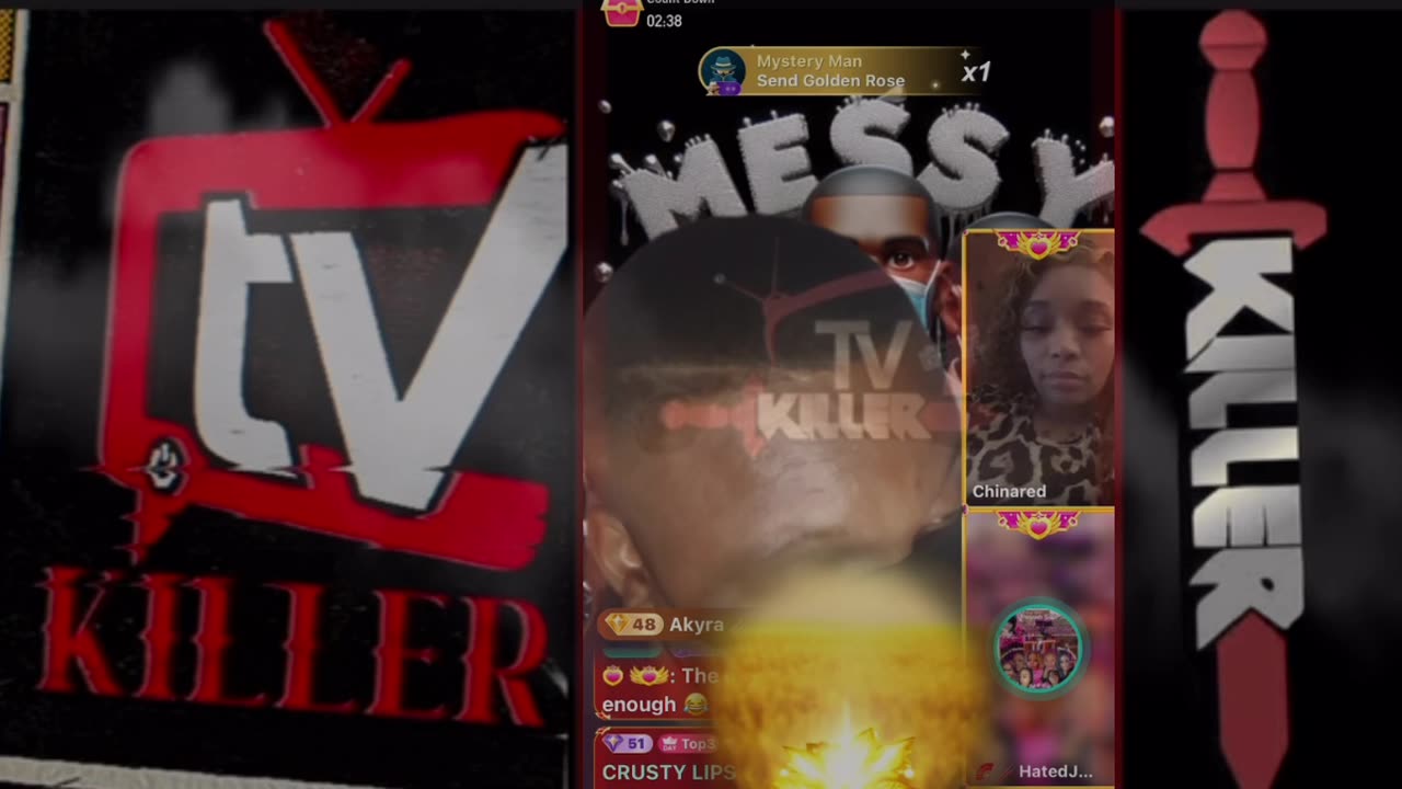 CHINA RED & JESSY GOES FOR BLOOD IN MESSY CALLER LIVE