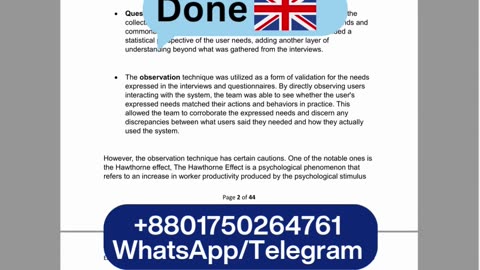 Student Project( Report )| UA92-332 Report Part 1Human Elements of System Design | UA92 University