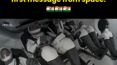 Captain Shubhanshu Shukla's First Message from Space 🌌🇮🇳#CaptainShubhanshuShukla 👨‍🚀 #ProudIndian