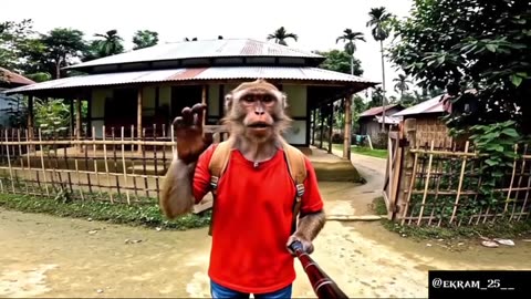 "Monkey Ka Daily Vlog 😎📸 | 'Guys Full Support Karte Rho!' 🐵🔥 | Funny Shorts 2025"