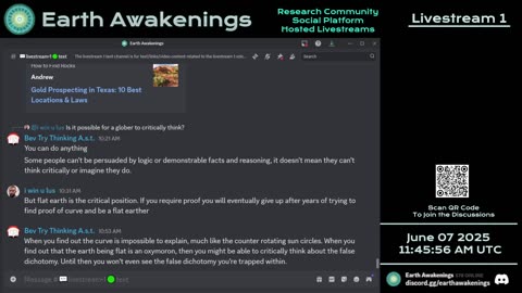 Earth Awakenings - Livestream 1 - #3214 - Live on Rumble/Youtube/X-Twitter/Twitch