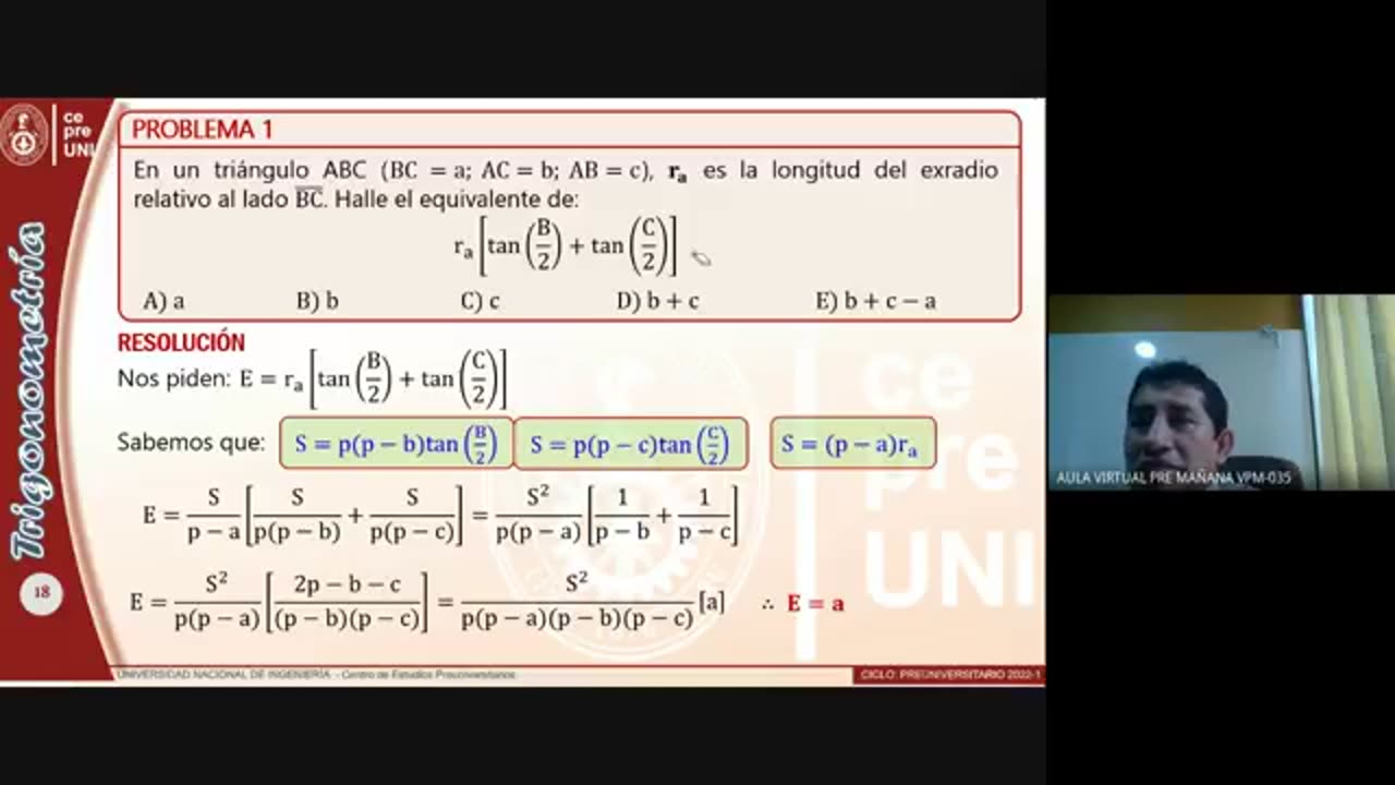 CEPRE UNI 2022 - 1 | Semana 15 | Trigonometría S2