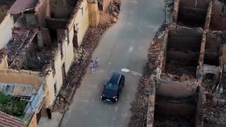Drone footage shows aftermath of Spain wildfires