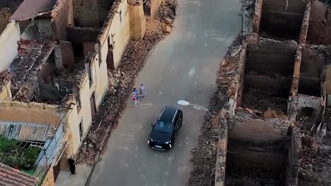 Drone footage shows aftermath of Spain wildfires