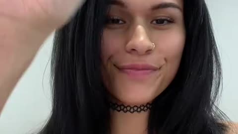 She is smiling to you