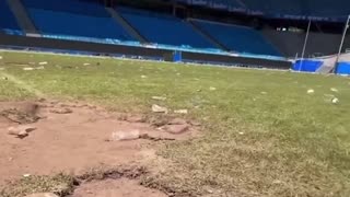 Iconic stadium unrecognizable after big celebration of promotion to higher league