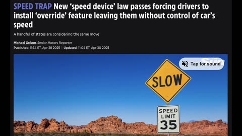 NEW LAW FORCES DRIVERS TO INSTALL SPEED LIMIT TECH CONTROL FEATURE IN CAR