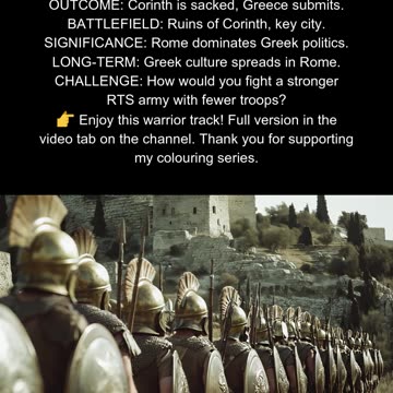 Rome vs. Greece 146 BC Battle of Corinth #AncientGreece