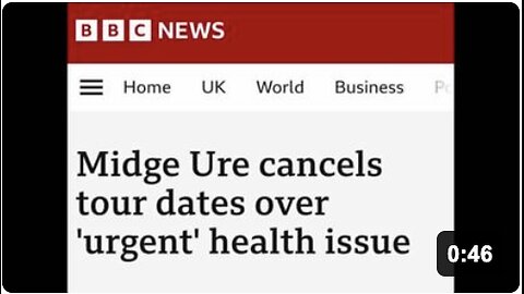 Music legend Midge Ure cancelled upcoming tour dates due to health issues