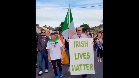 Irish citizens protesting against illegal immigrants. Ireland has had enough