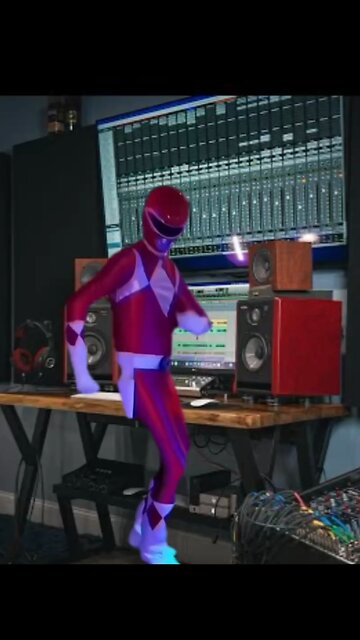 Red ranger feeling the music 😭