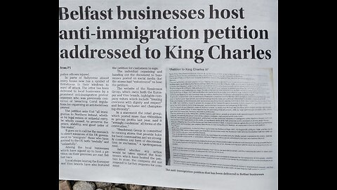 King Charles III is officially petitioned by the NI patriots under Bill of Rights 1688