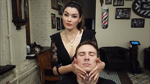 💈INSTANT SLEEP w⁄ UKRANIAN LADY BARBER INTENSE ASMR MASSAGE ¦ RELAX & FORGET STRESS