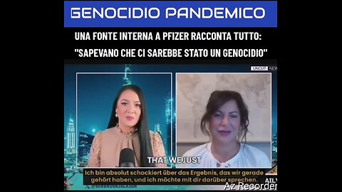 GENOCIDIO PANDEMICO: <<FONTE INTERNA A PFIZER RACCONTA TUTTO>>