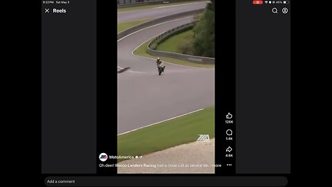 Deer on a motorcycle track