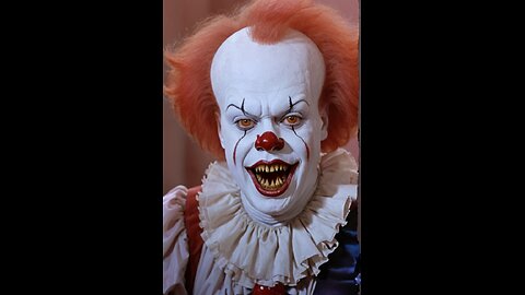 Tim Curry as "Pennywise" from the television miniseries IT (1990) reimagined with AI.