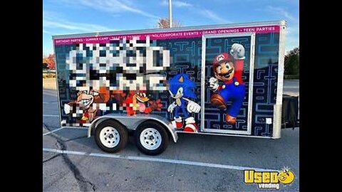 LIKE NEW 2022 - 7' x 14' Mobile Video Gaming Trailer Business for Sale in Arkansas!