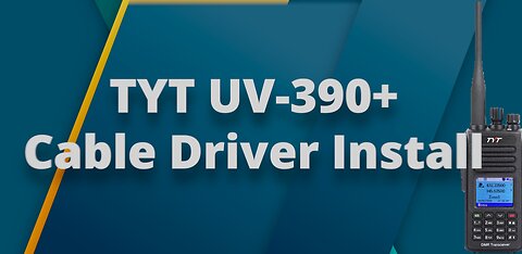 TYT UV-390+ Programming Cable Driver Install