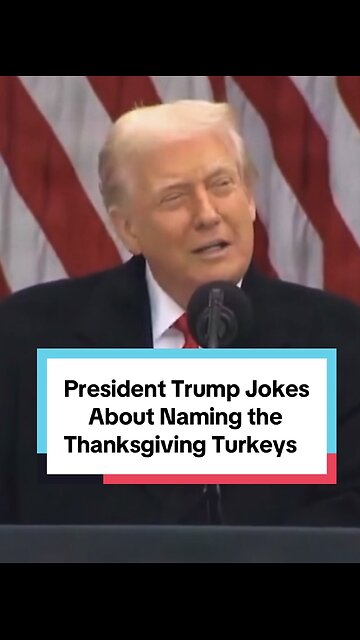 President Trump Jokes About Naming the Thanksgiving Turkeys