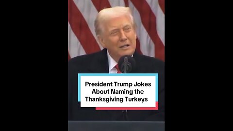 President Trump Jokes About Naming the Thanksgiving Turkeys