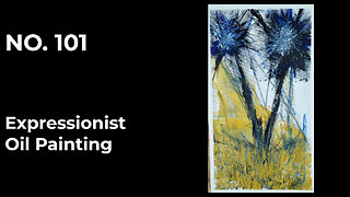 Slow Abstract Painting Process | Oil and Cold Wax with Rain and Thunder