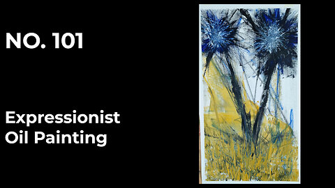 Slow Abstract Painting Process | Oil and Cold Wax with Rain and Thunder