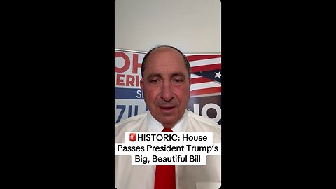 🚨HISTORIC: House Passes President Trump’s Big, Beautiful Bill