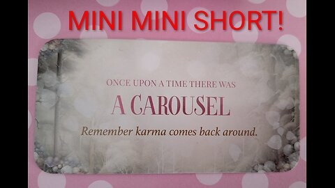 NEW MINI MINI SHORTS! THOUGHT OF THE DAY! KARMA IS A CAROUSEL! #INSIGHTS #SHORTS #THOUGHT #INSPIRE