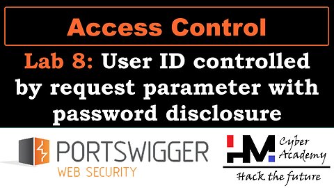 Access control 8 | User ID controlled by request parameter with password disclosure