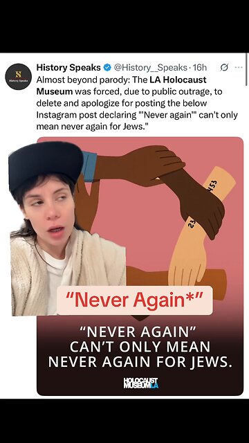 Holocaust LA REMOVES “Never Again” Post after Backlash for Saying Never Again for ANYONE