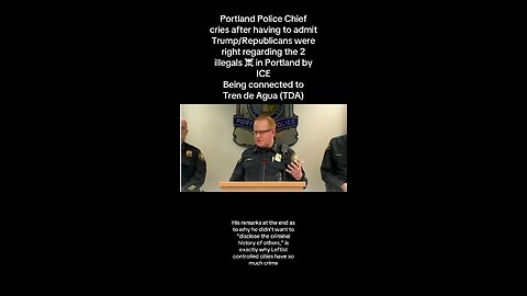 Portland police chief cries, having to admit Trump was right…