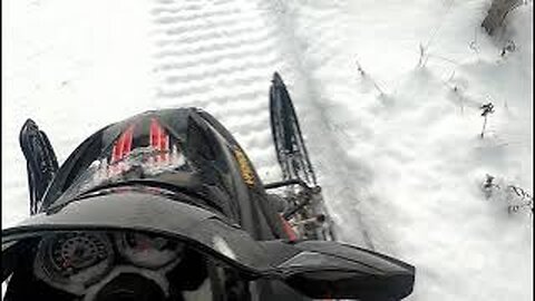 Testing New GoPro setup, Snowmobile riding on fresh groomed trail fall 2021