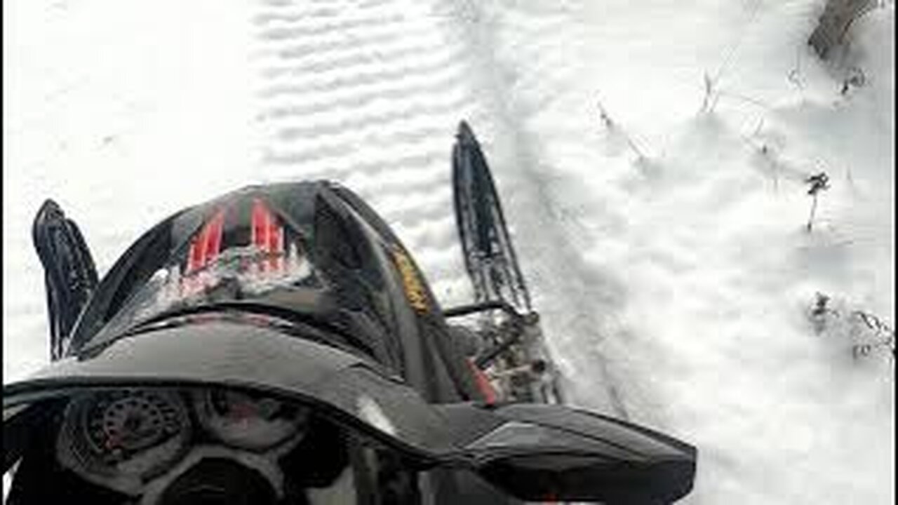 Testing New GoPro setup, Snowmobile riding on fresh groomed trail fall 2021