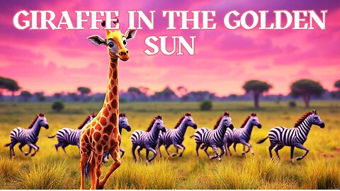 A Toddler Song About a Giraffe and Nature - Giraffe in the Golden Sun!
