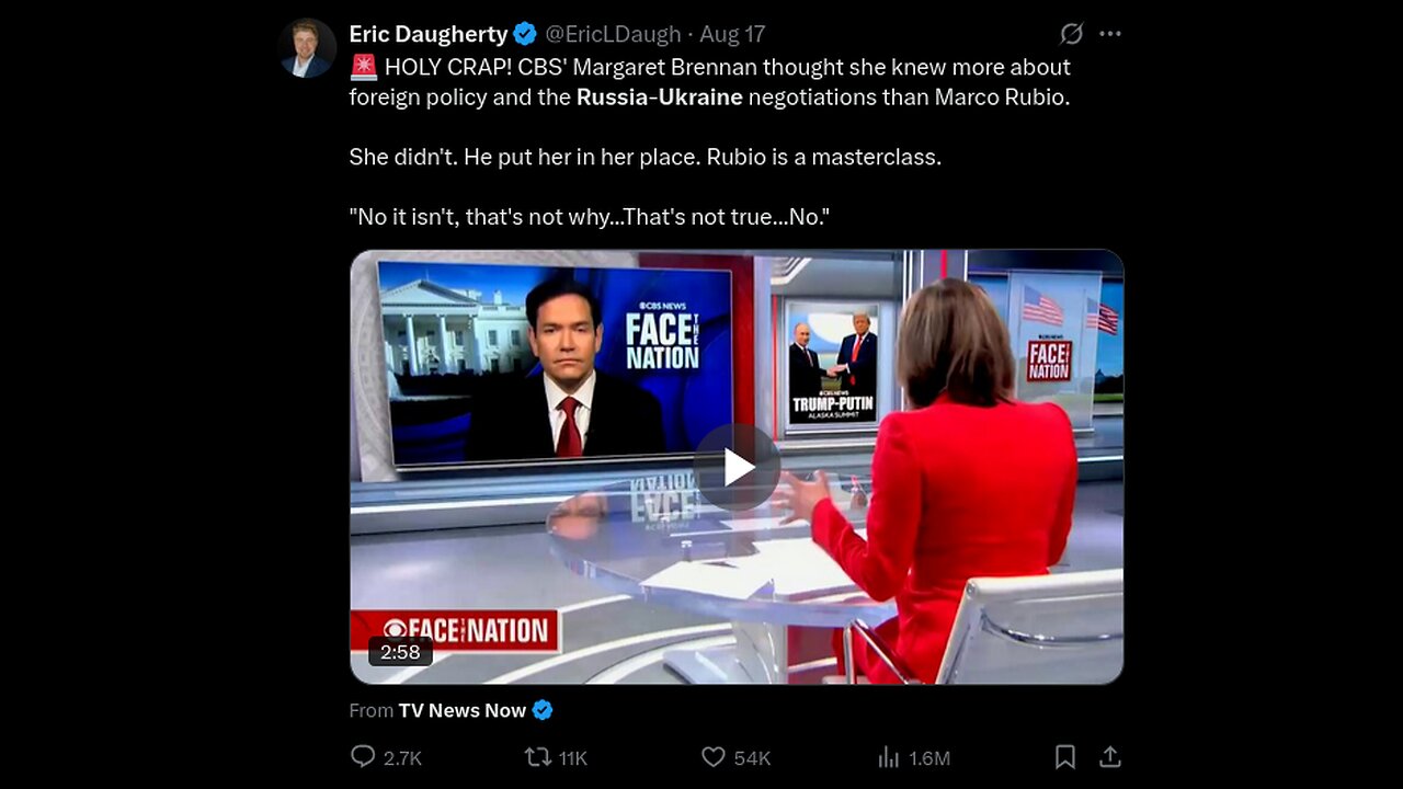 Margaret Brennan thought she knew more about foreign policy and the Russia-Ukraine negotiations than Marco Rubio