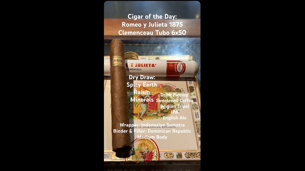 Romeo y Julieta 1875 Clemenceau En Tubos 6x50 Toro (Parejo) #Short #Shorts #CigarOfTheDay #Review