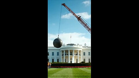 White House is demolished with a wrecking ball