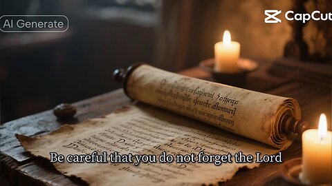 “Be careful that you do not forget the Lord, who brought you out of Egypt... — Deuteronomy 6:12