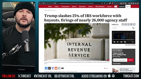 Trump JUST NUKED The IRS, 26,000 IRS CUT, Admin Just Cut 25% Of The IRS Workforce