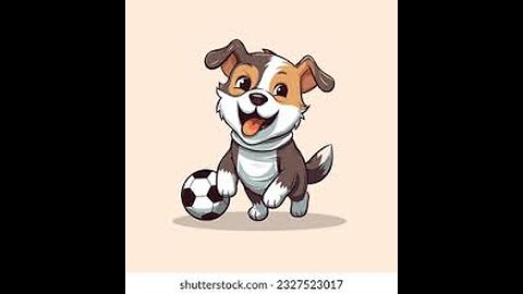 A puppy who likes to play football