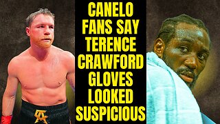 Canelo Fan Crashes Out: Says Terence Crawford's Gloves Look Suspicious