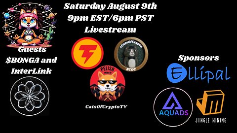 CatsOfCryptoTV Talking #Crypto Chat with BONGA & INTERLINK sponsored by @JINGLEMINING