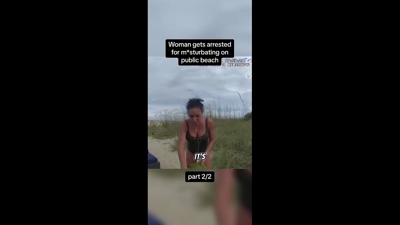 woman get arrested for m*sturbating on public beach