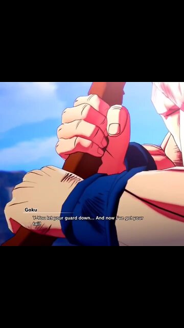 Goku Grabs Raditz Tail!