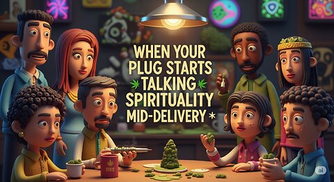 WHEN YOUR PLUG STARTS TALKING SPIRITUALITY MID-DELIVERY 🌿🔮💨