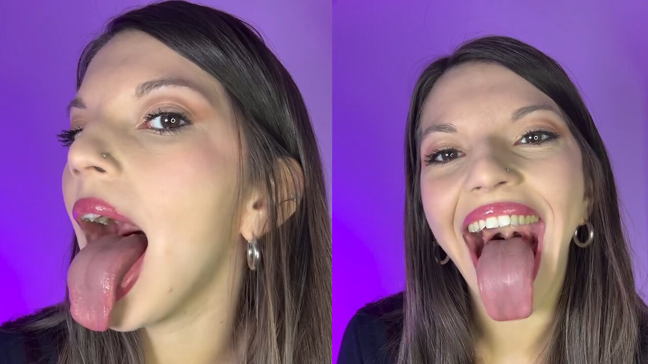 HOT WOMAN WIDE OPEN MOUTH & TONGUE ASMR PART 11